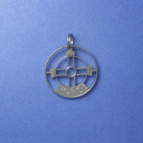 Ins Kreuz gekrönte Monogramme <br> <br> Silberfarben <br> <br> verschiedene Größen, verschiedene Werte <br> <br> Standardausführung 75 €