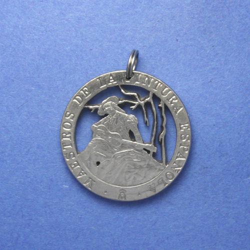 200 Pesetas <br> <br> .El Majo de la Guitarra. von Ramón Bayeu <br> <br> Silberfarben <br> <br> ø 25.5 mm <br> <br> Standardausführung 85 €