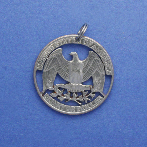 USA 0.25 Dollar <br> <br> Weißkopfseeadler mit Olivenzweig in den Fängen <br> <br> Silberfarben <br> <br> ø 24.2 mm <br> <br> Standardausführung 75 €