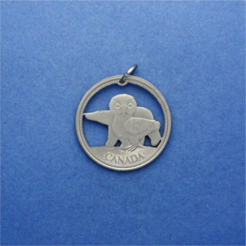 Kanada 25 Cents <br> <br> Eule und Eisbär <br> <br> Silberfarben <br> <br> ø 23.8 mm <br> <br> Standardausführung 55 €