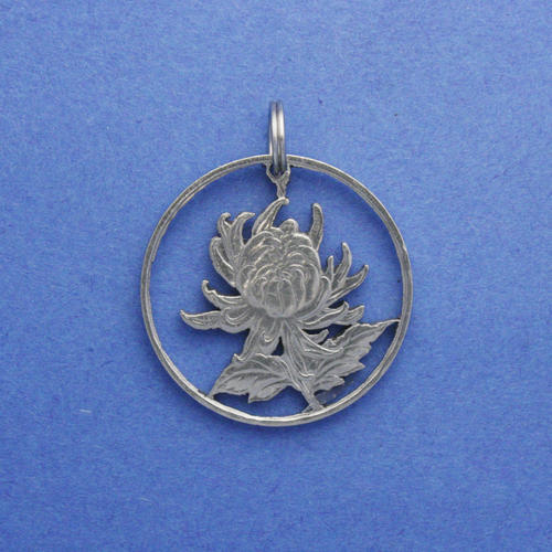 China 1 Yuan <br> <br> Chrysantheme <br> <br> Silberfarben <br> <br> ø 25 mm <br> <br> Standardausführung 75 €