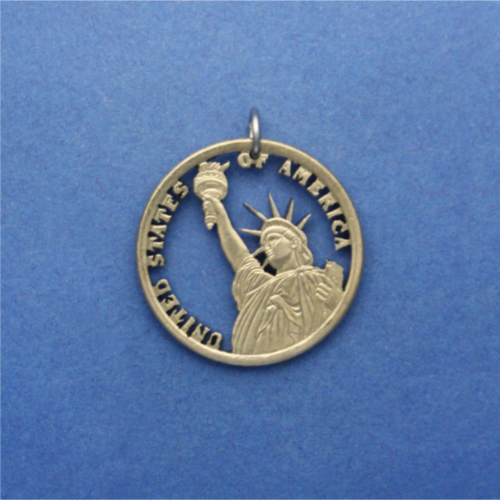 USA 1 Dollar <br> <br> FREIHEITSSTATUE <br> <br> Messingfarben <br> <br> ø 26.5 mm <br> <br> Detailausführung 115 €