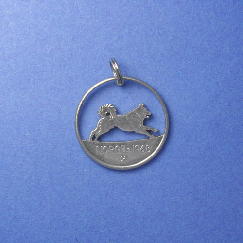 Norwegen 50 Øre <br> <br> Norwegischer Elchhund <br> <br> Silberfarben <br> <br> ø 22 mm <br> <br> Standardausführung 55 €