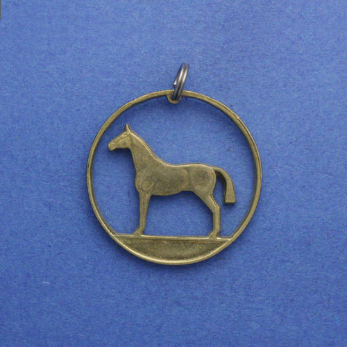 Irland 0.5 Coróin <br> <br> Irisches Jagdpferd <br> <br> Messingfarben <br> <br> ø 32.3 mm <br> <br> Standardausführung 80 €