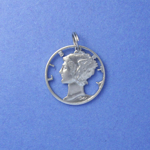 USA 1 Dime <br> <br> Kopf einer Frau mit geflügelter Mütze als Symbol der Meinungsfreiheit <br> <br> 900er Silber <br> <br> ø 17.8 mm <br> <br> Detailausführung 85 €