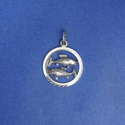 Sternzeichen-Anhänger <br> <br> Fische <br> <br> 925er Silber <br> <br> ø 18 mm <br> <br> 30 €