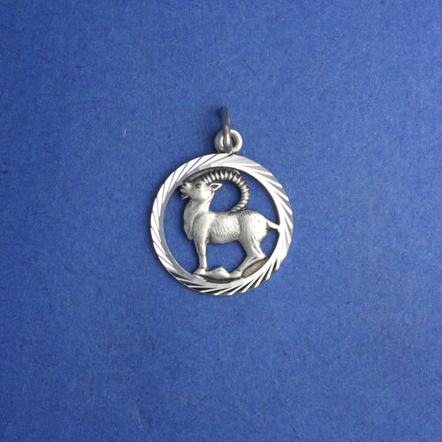 Sternzeichen-Anhänger <br> <br> Steinbock <br> <br> 925er Silber <br> <br> ø 18 mm <br> <br> 30 €