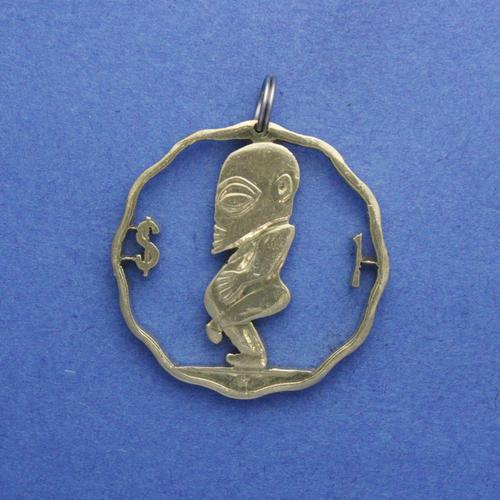 1 Dollar <br> <br> Tangaroa, polynesischer Fruchtbarkeitsgott <br> <br> Messingfarben <br> <br> ø 28.5 mm <br> <br> Standardausführung 85 €
